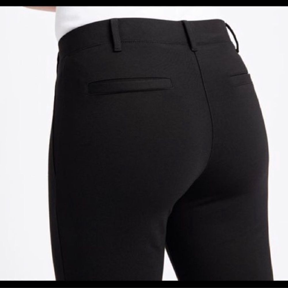 Betabrand Black Straight Leg Classic Dress Pant Yoga Pants Size L Petites