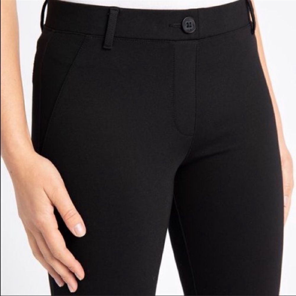 Betabrand Black Straight Leg Classic Dress Pant Yoga Pants Size L Petites