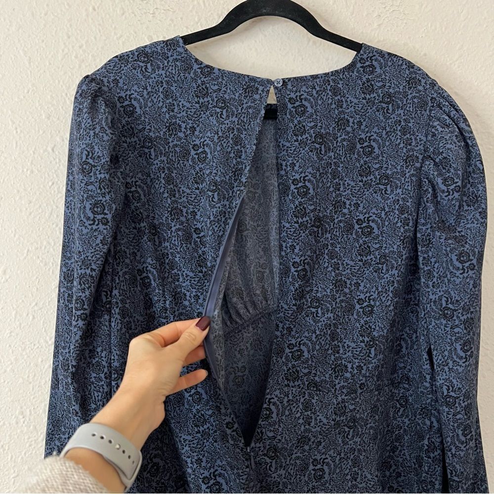 Express Puff Sleeve Floral Blouse Size XL Long Sleeve