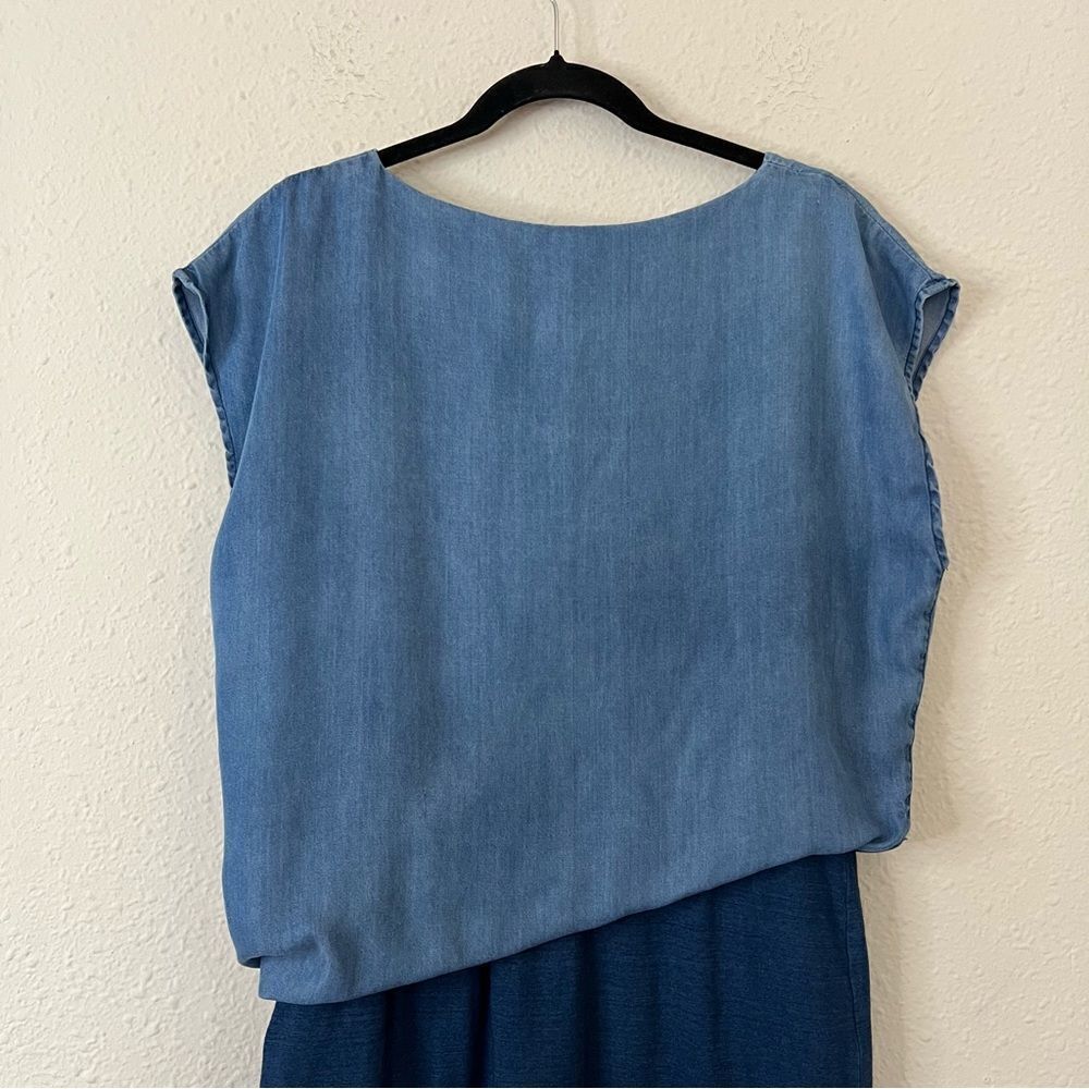Anthropologie Amadi Denim Chambray Sandy Tuck Dress Size Medium