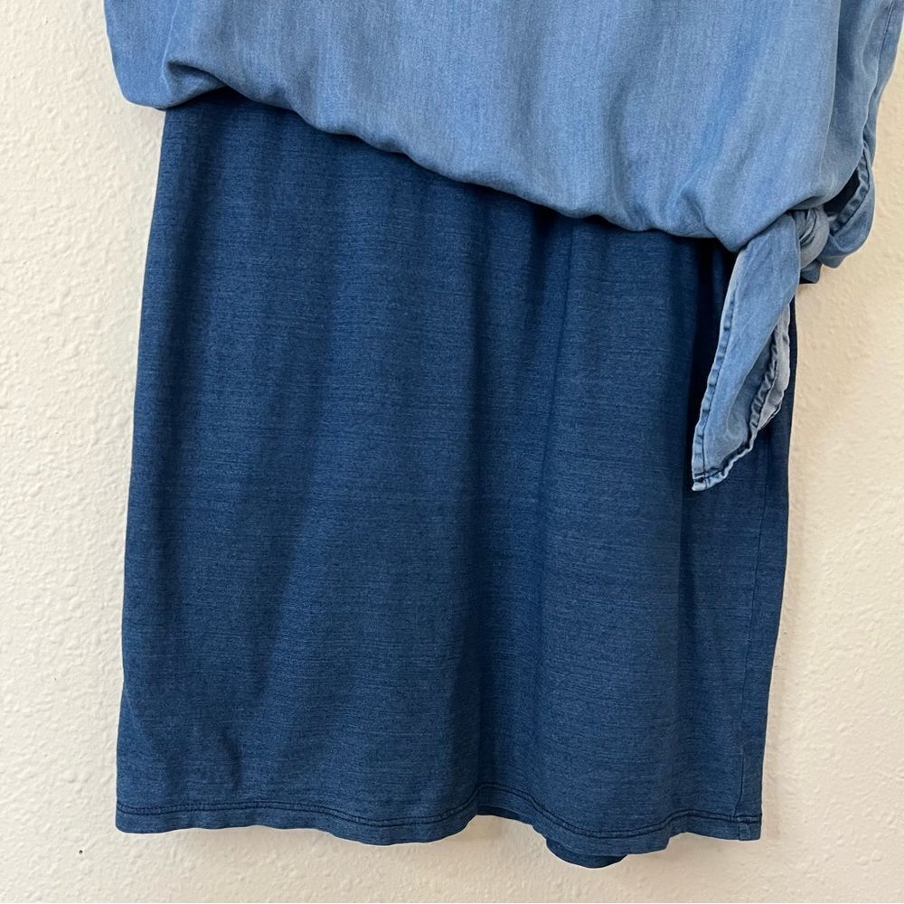 Anthropologie Amadi Denim Chambray Sandy Tuck Dress Size Medium