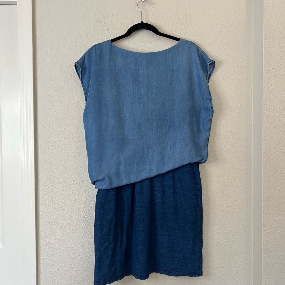 Anthropologie Amadi Denim Chambray Sandy Tuck Dress Size Medium