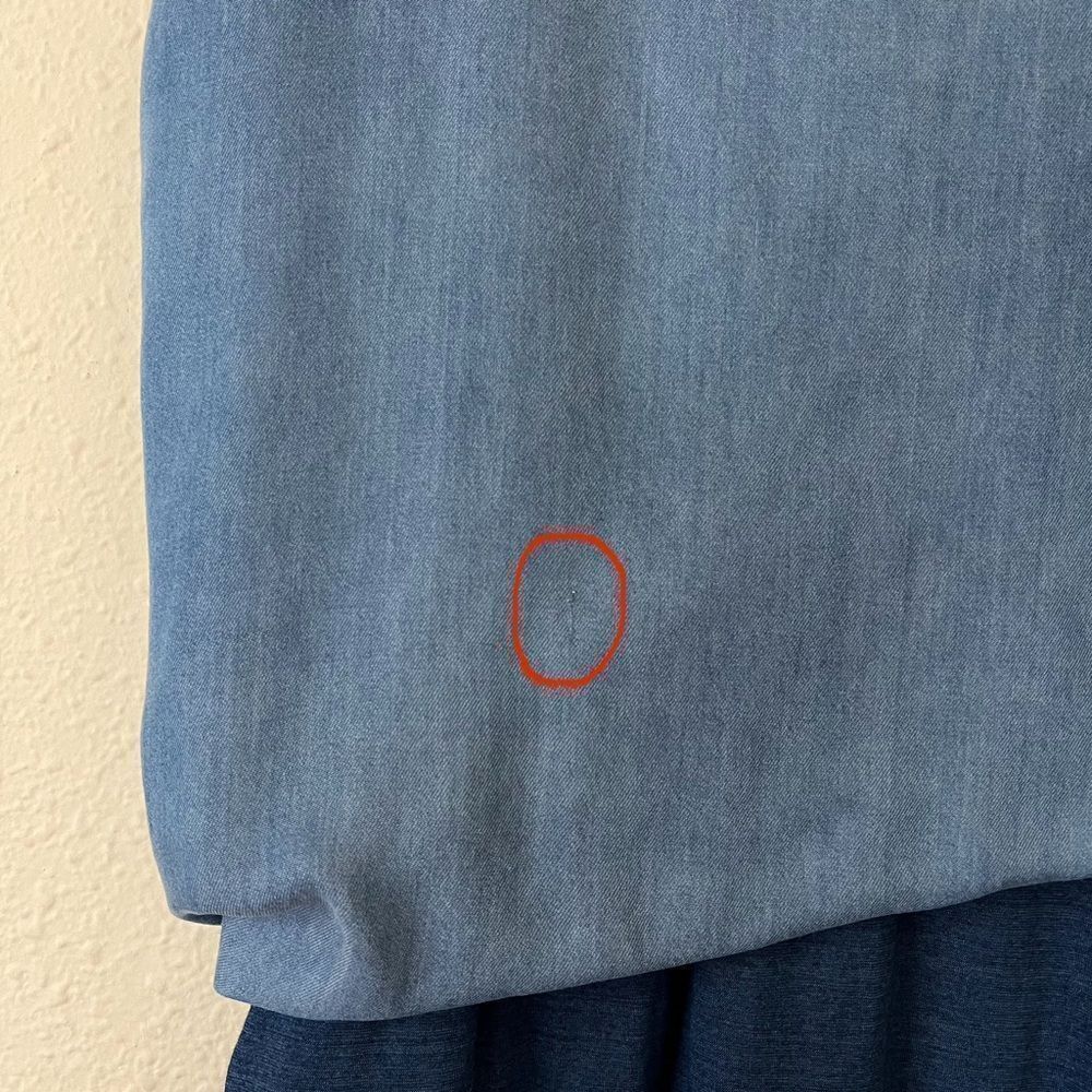 Anthropologie Amadi Denim Chambray Sandy Tuck Dress Size Medium