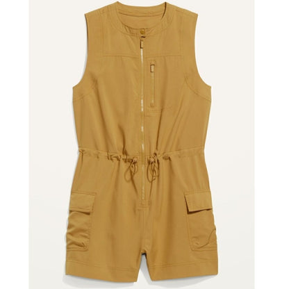 Old Navy StretchTech Sleeveless Zip-Front Cargo Romper