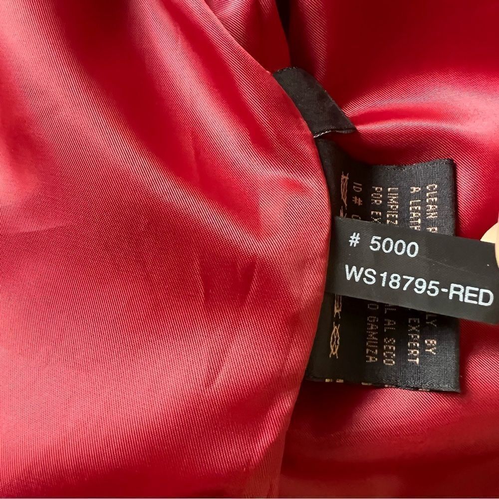 SIENA 100% Leather Red Blazer Jacket| Size 6