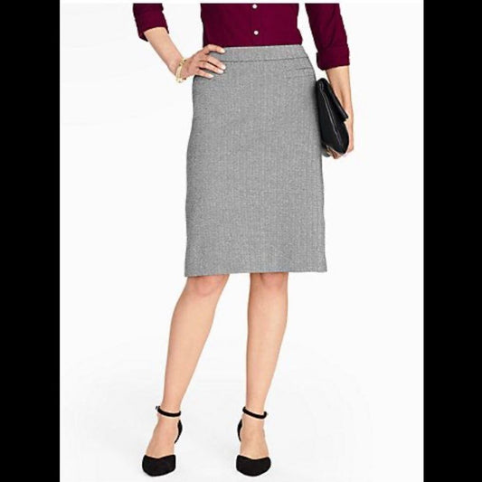 Talbots Herringbone Pencil Skirt