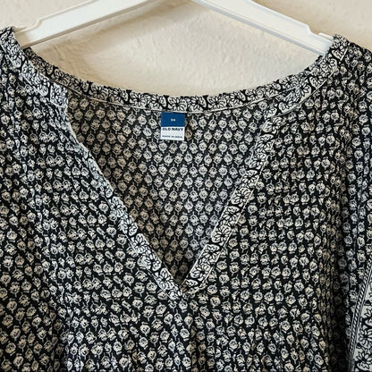 Old Navy Oversized Long Sleeve Mini Swing Dress Plus Size 3X