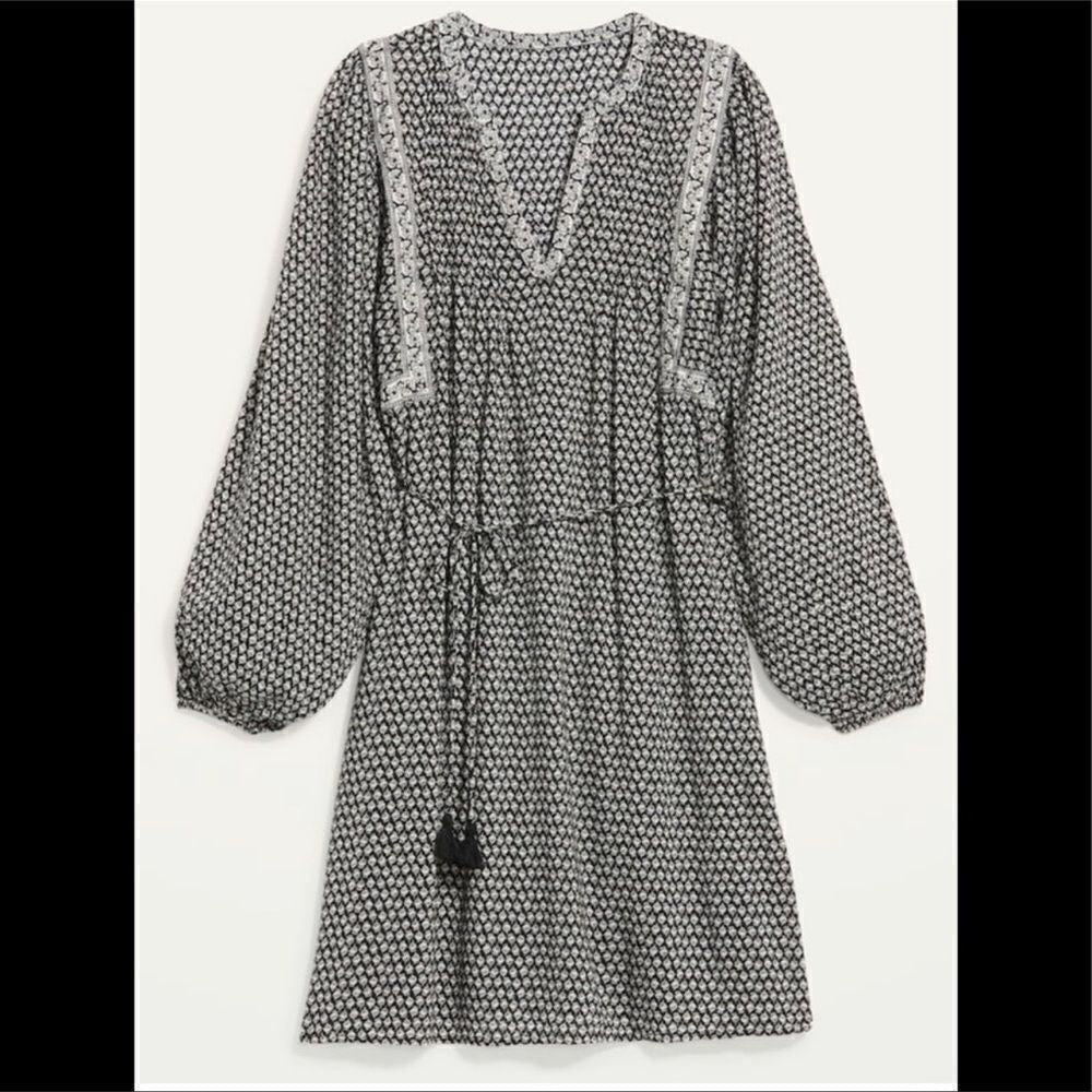 Old Navy Oversized Long Sleeve Mini Swing Dress Plus Size 3X