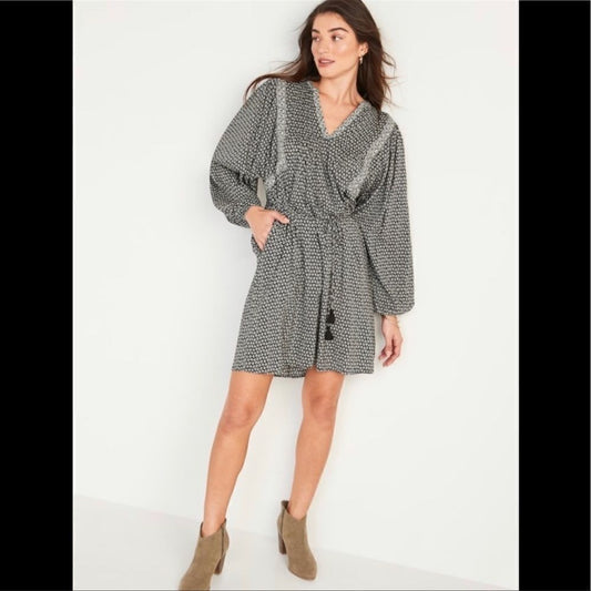 Old Navy Oversized Long Sleeve Mini Swing Dress Plus Size 3X