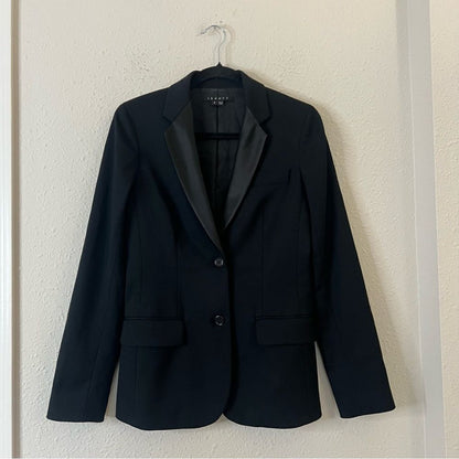 Theory Suzanne B Tuxedo Black Blazer Size Small