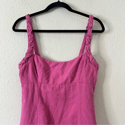 Zara Pink Linen Blend Mini Dress NEW Size Medium