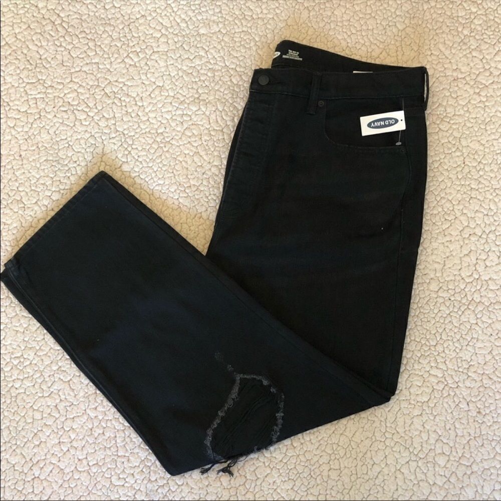 Women’s Extra High Waisted Straight Black Jeans