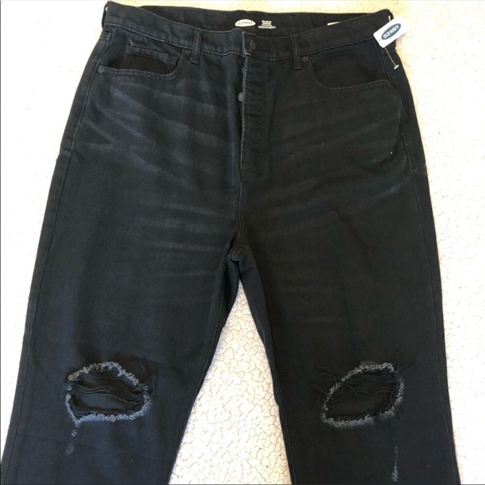 Women’s Extra High Waisted Straight Black Jeans