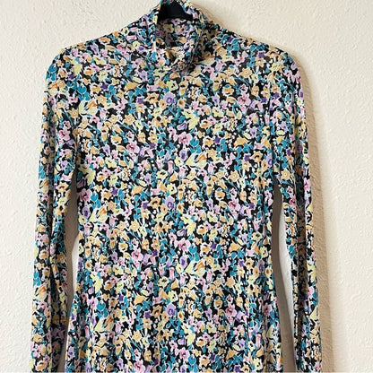 AFRM Shailene Floral Sheer Long Sleeve Dress Size Medium