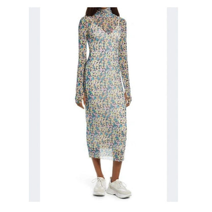 AFRM Shailene Floral Sheer Long Sleeve Dress Size Medium