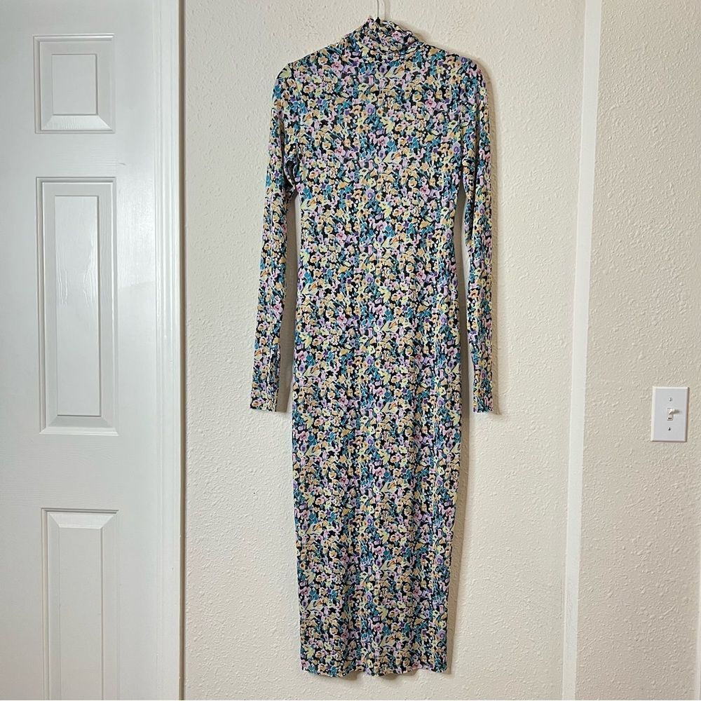 AFRM Shailene Floral Sheer Long Sleeve Dress Size Medium