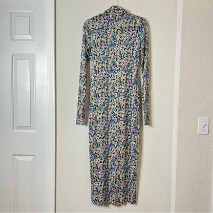 AFRM Shailene Floral Sheer Long Sleeve Dress Size Medium