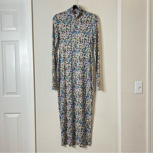 AFRM Shailene Floral Sheer Long Sleeve Dress Size Medium