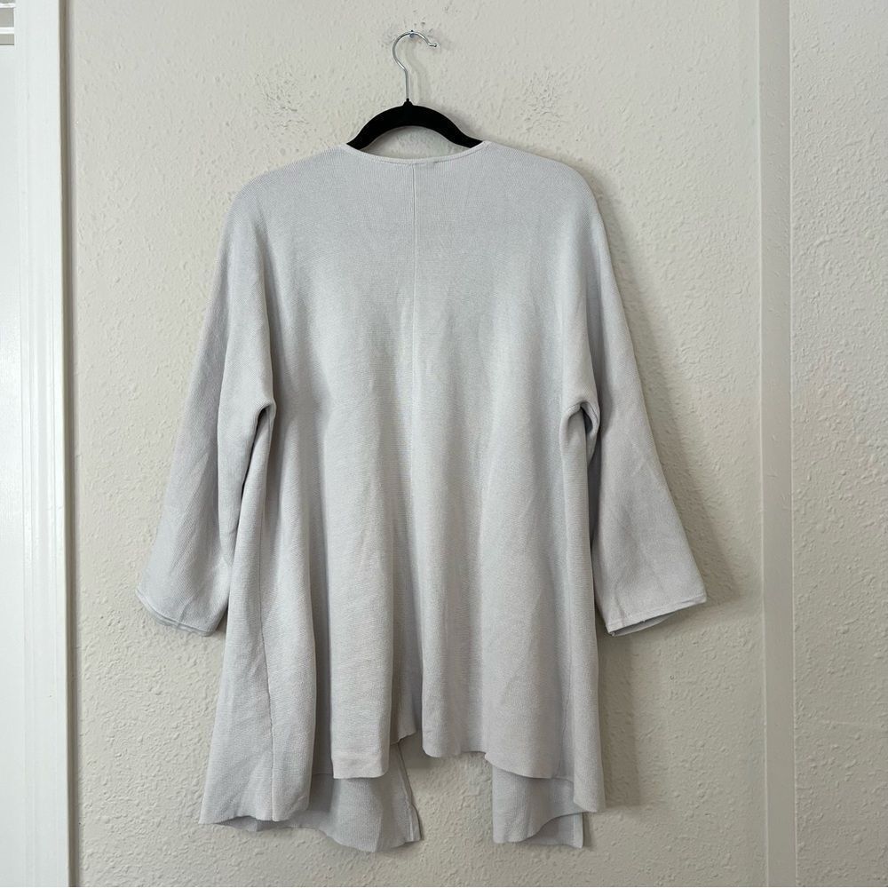 Eileen Fisher Silk Organic Cotton Cardigan Size Large Open Front
