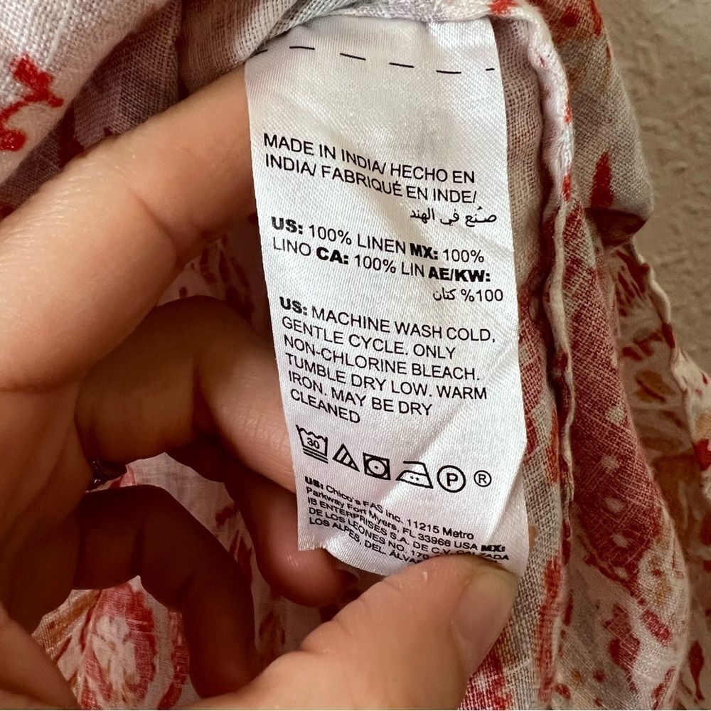 Chico’s Petite Medallion-Print Linen Tunic