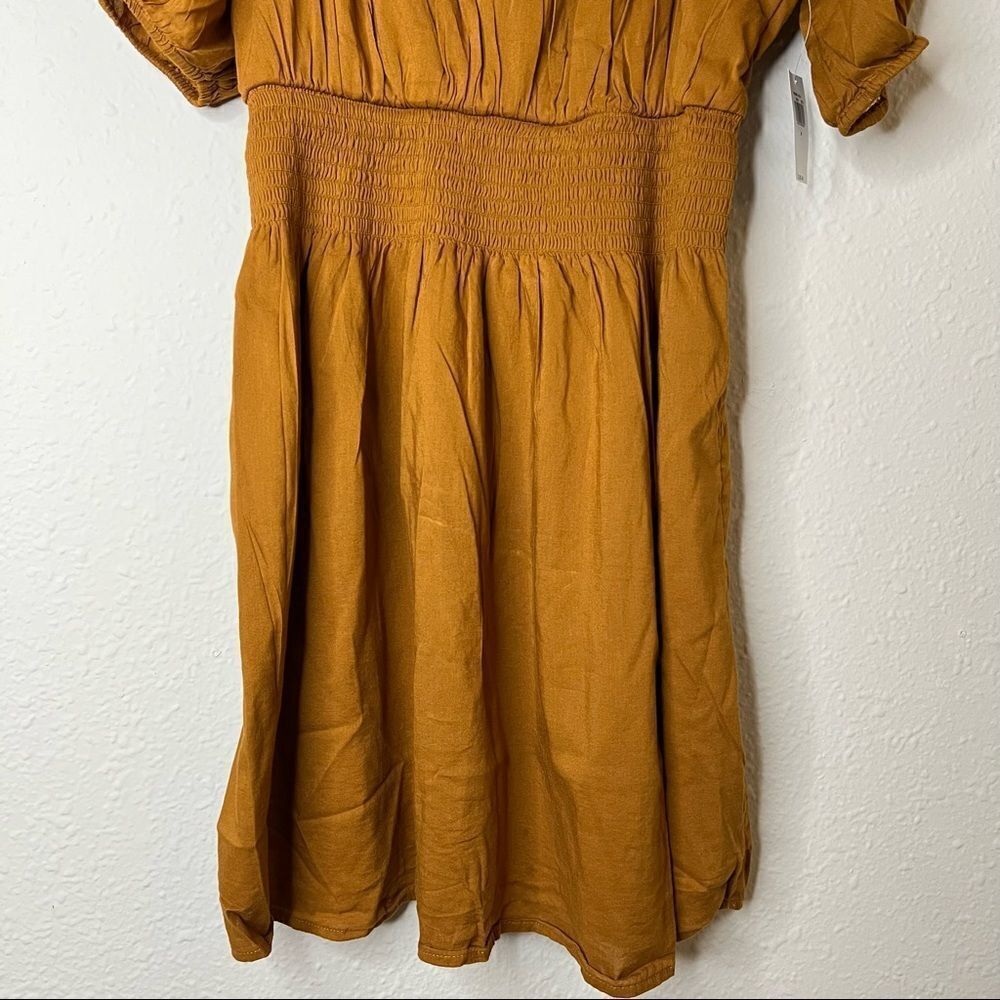 Old Navy Puff Sleeve Waist Defined Smock Flared Mini Dress Size S
