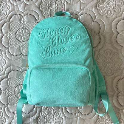 Stoney Clover Lane x Target Terry Cloth Embossed Backpack Light Green