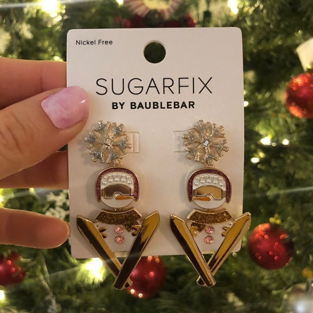New Sugarfix by Baublebar Christmas winter holiday nickel free fashion earrings