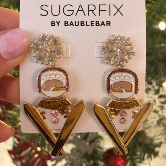 New Sugarfix by Baublebar Christmas winter holiday nickel free fashion earrings