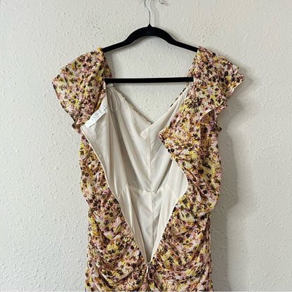 REVOLVE Astr The Label Mini Dress Shirred Flutter Floral Feminine Size Medium