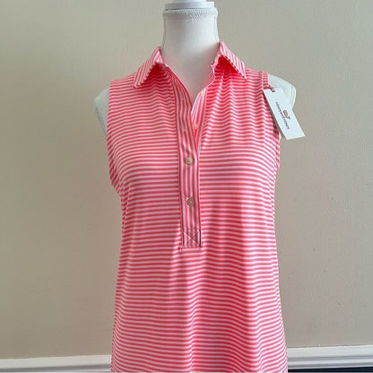 Vineyard Vines Striped Sleeveless Midi Margo Dress NEW Size XS Pink