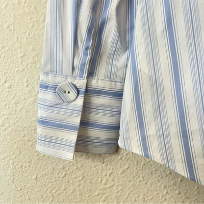 Laundry by Shelli Segal Striped Shirt Blouse Twist Front NEW Size Medium