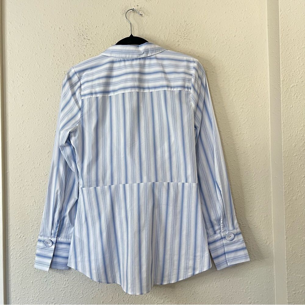 Laundry by Shelli Segal Striped Shirt Blouse Twist Front NEW Size Medium