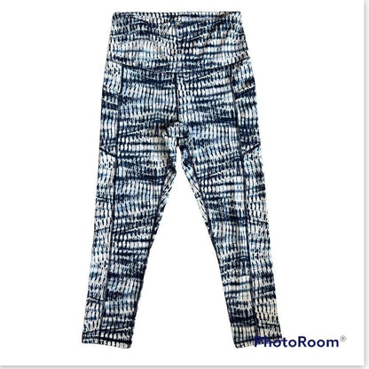 Gaiam Tie Dye Cropped Leggings With Side Pockets Size S