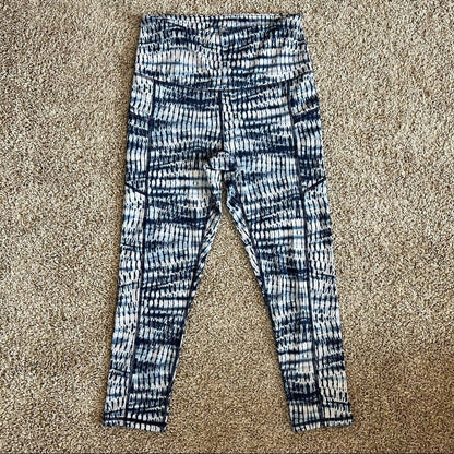 Gaiam Tie Dye Cropped Leggings With Side Pockets Size S