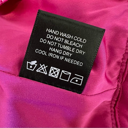NBD Merlot Lace Blouse Top in Magenta Size Small Long Sleeve