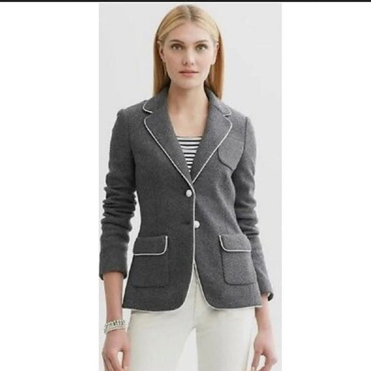 Banana Republic Wool Blend Gray Blazer Jacket Size 0