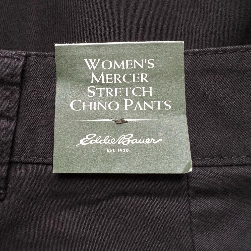 Eddie Bauer Women’s Mercer Stretch Chino Pants in Black NEW Size 6