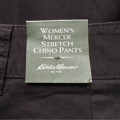 Eddie Bauer Women’s Mercer Stretch Chino Pants in Black NEW Size 6