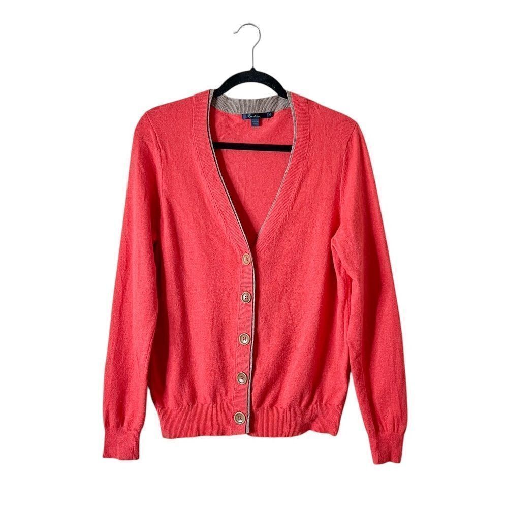 Boden V neck Cardigan Size 16 Cashmere Rabbit Hair Blend