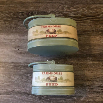 NWT Set of 2 Farm House Container Fall Decor