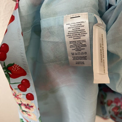 NEW Ann Taylor Strawberry Cherry Flutter Sleeve Flare Midi Dress Size 6 Petites