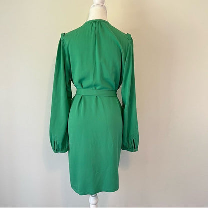 DVF Diane Von Furstenberg Florane Silk Mini Dress Size 8 Long Sleeve Shift