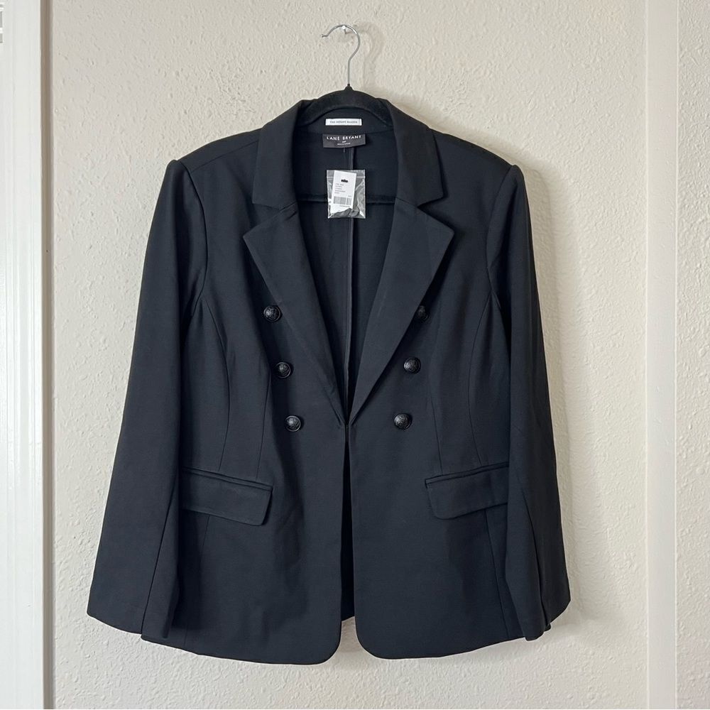 Lane Bryant The Bryant Blazer in Black Ponte Knit NEW Size 20 Petites