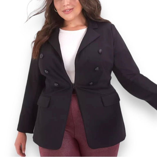 Lane Bryant The Bryant Blazer in Black Ponte Knit NEW Size 20 Petites