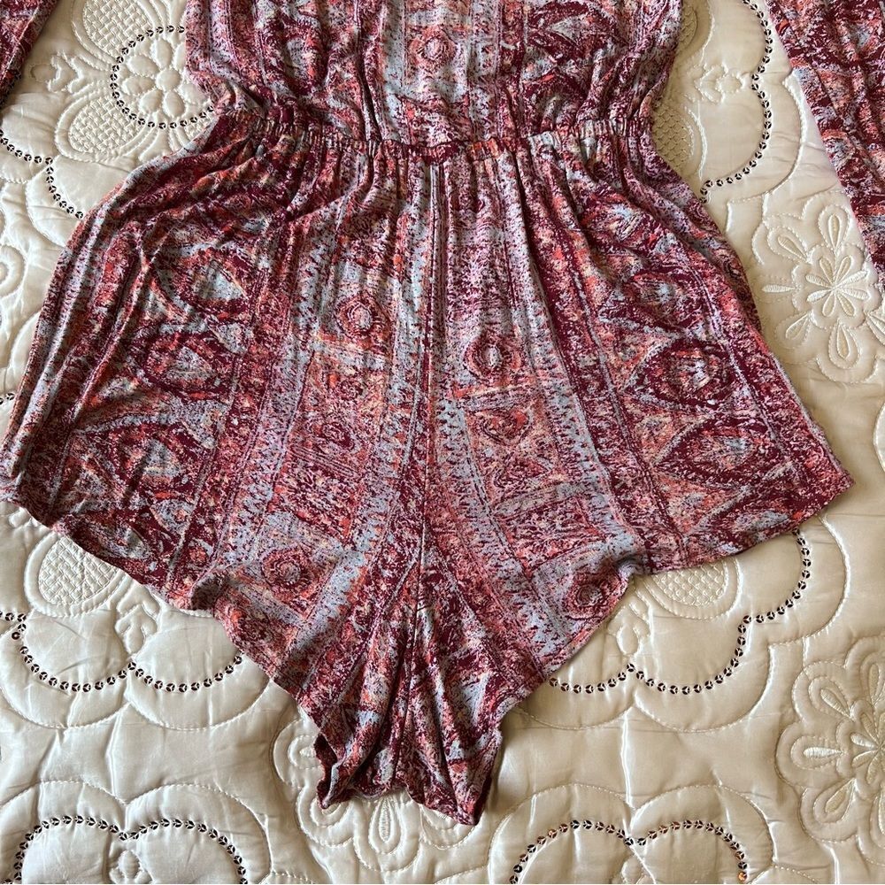 Billabong See the Sun Long Sleeve Bohemian Romper Size Small