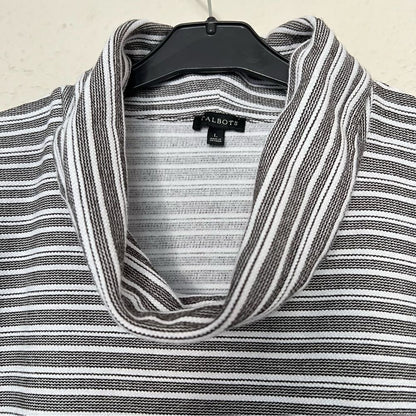 Talbots Womens Cowl Neck Striped Pullover Sweater Size Large