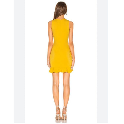 Revolve Lovers & Friends Monroe Mini Dress NEW Size XS in Mustard Yellow
