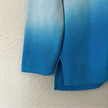 Talbots Ombre Cardigan Sweater in Blue Size XL Petite