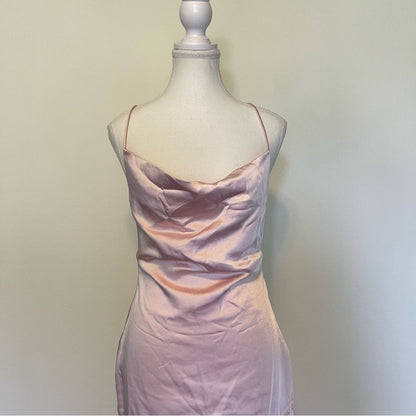 Revolve Superdown Billie Drape Midi Dress in Blush NEW Size Small