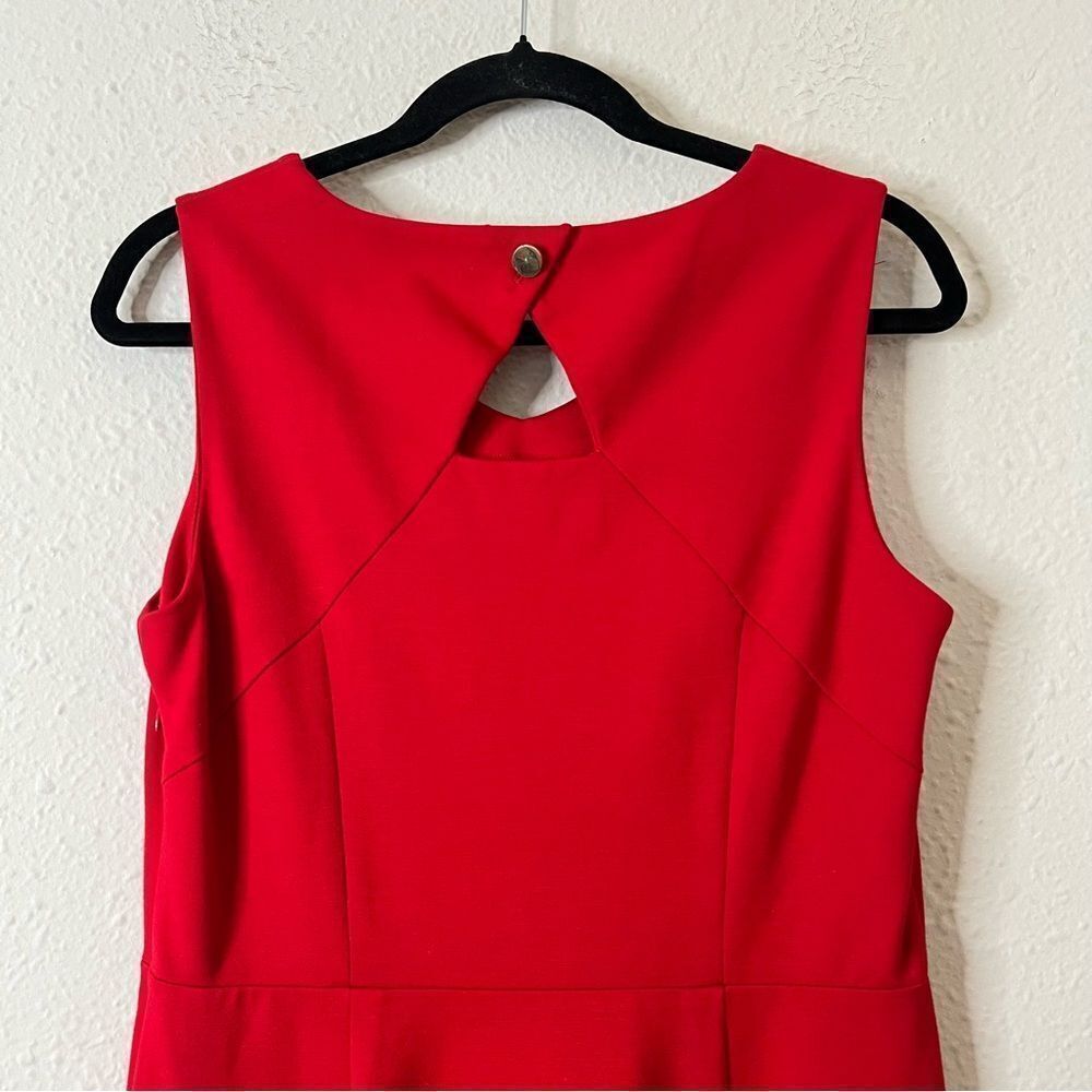 TALBOTS Red Sleeveless Ponte Sheath Dress Size 6